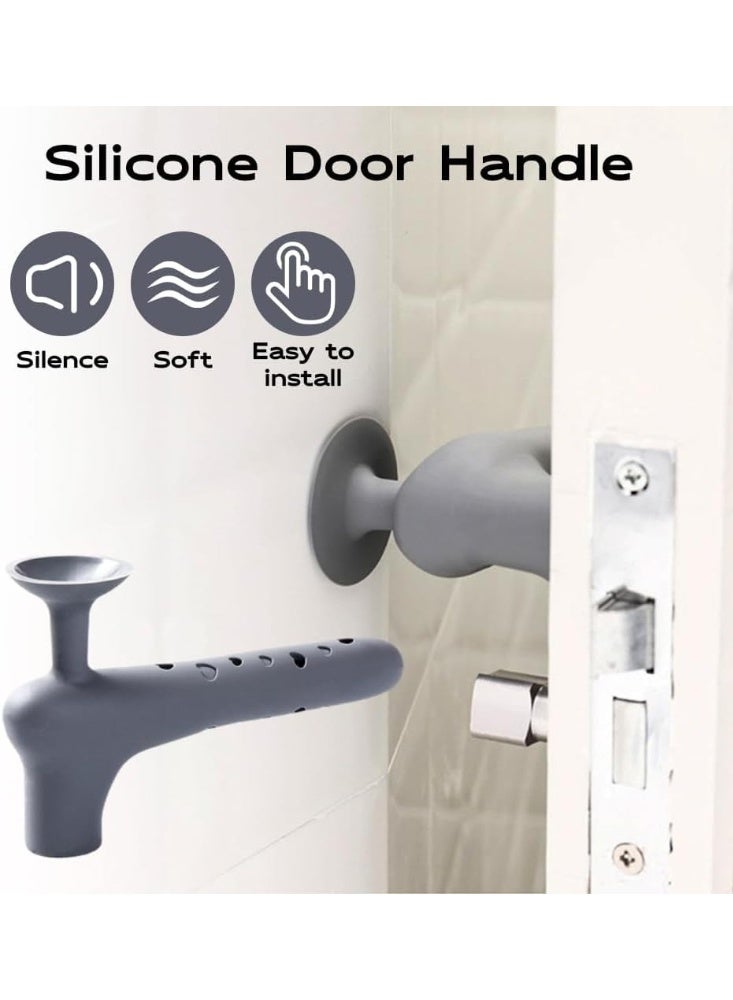 هابي هوم 2 قطعتين من سدادة الباب المصنوعة من السيليكون المضادة للتصادم بقاعدة لاصقة قوية – واقي للجدران يمنع اصطدام الباب ويحمي الطلاء من الخدوش، مانع انزلاق لتثبيت الباب مفتوحًا، تصميم مرن ومتین للاستخدام المنزلي والمكتبي - Image 5